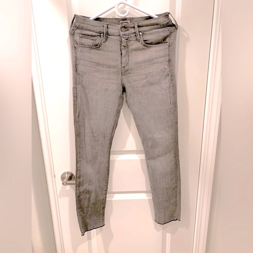 MOTHER Looker Ankle Fray High-Rise Jeans